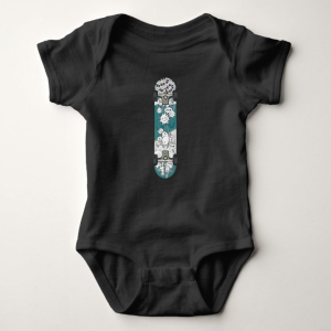 Бебешко Боди со Дизајн на Скејтборд