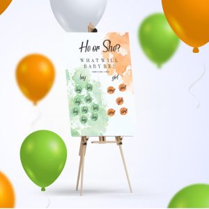 Постер за гласање – Откривање на полот на бебе портокалова и зелена